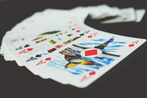draw of cards on the table