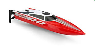 red rc boat